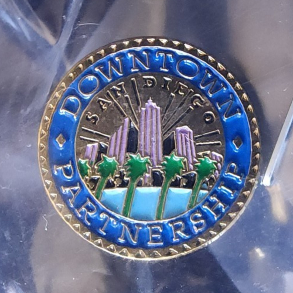 Collectible San Diego Downtown Partnership Hat Lapel Pin Badge Skyline New